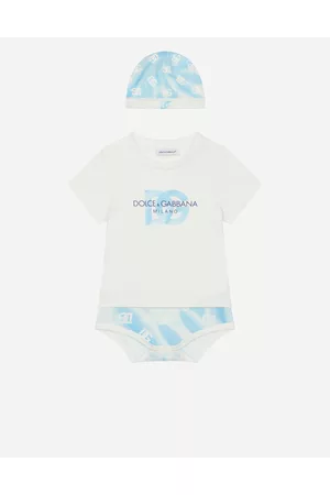 Dolce & Gabbana Neckties - 2-piece Tie-dye Jersey Gift Set With Dg Logo - Man Gift Sets And Babygrows 0/3 Months