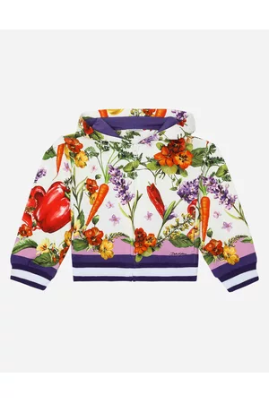Dolce & Gabbana Hoodies - T-Shirts and Sweatshirts - Jersey hoodie with Farmer print female 2 years