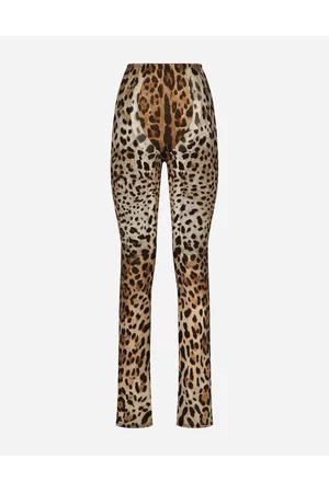 Dolce & Gabbana Pants - Trousers and Shorts - Leopard-print marquisette pants female 38