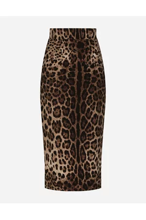 Dolce & Gabbana Printed Skirts - Skirts - Leopard-print double crepe calf-length skirt female 36