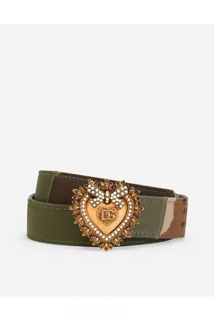 Dolce & Gabbana Belts - Devotion Belt In Camouflage Patchwork - Woman Belts 65