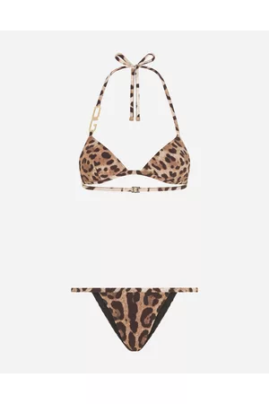 Dolce & Gabbana Triangle Bikinis - Leopard-print Triangle Bikini - Woman Beachwear 1