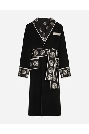 Dolce & Gabbana Coral-print Silk Robe for Men