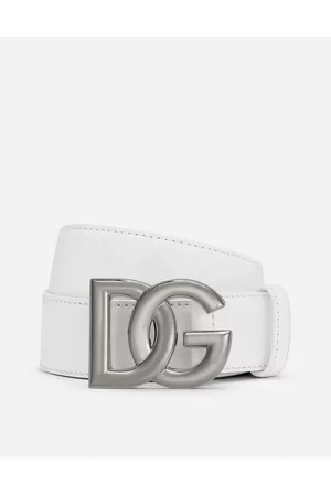 Dolce & Gabbana Belts - Belt With Dg Logo Buckle - Man Belts 85