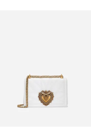 Devotion micro bag in plain calfskin in White | Dolce&Gabbana®