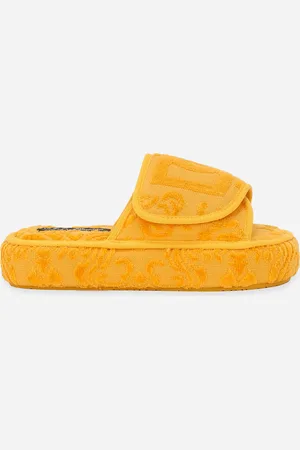 Dolce & Gabbana Terry Cotton Plateau Slippes - Platform Slip-ons S