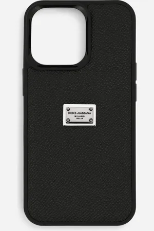 Dolce & Gabbana Calfskin Iphone 13 Pro Cover With Logo Tag - Man Tech Accessories Leather Onesize