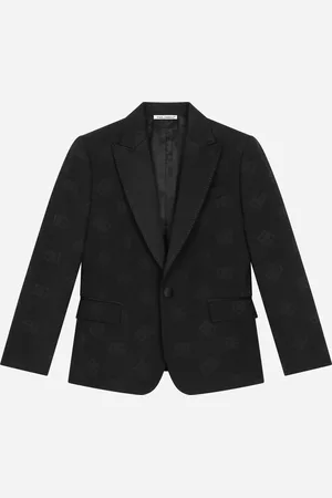 Dolce & Gabbana Single-breasted Wool Jacquard Tuxedo Jacket With Dg Logo - Man Suits Wool 4 Years