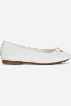 Dolce & Gabbana Patent Leather Ballet Flats With Metal Dg Logo - Woman Shoes (24-38) Leather 27