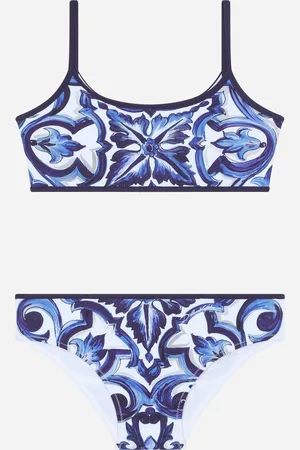 Dolce & Gabbana Majolica-print Bikini - Woman Beachwear Multi-colored 2 Years