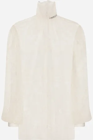 Dolce & Gabbana Floral Lace Turtle-neck Blouse - Woman Shirts And Tops Lace 38