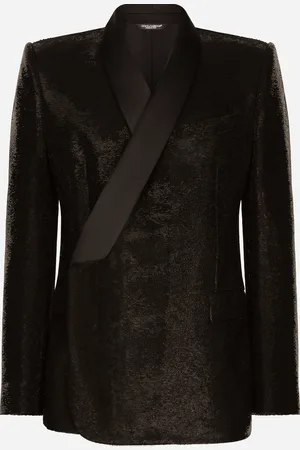 Dolce & Gabbana Sequined Double-breasted Sicilia-fit Tuxedo Jacket - Man Suits And Blazers Sequins 48