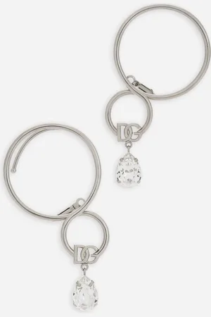Dolce & Gabbana Ear Cuff Earrings With Dg Logo And Rhinestones - Woman Bijoux Metal Onesize