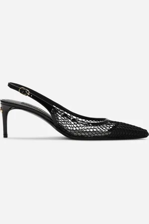 Dolce & Gabbana Patent Leather And Mesh Slingbacks - Woman Pumps And Slingback 36