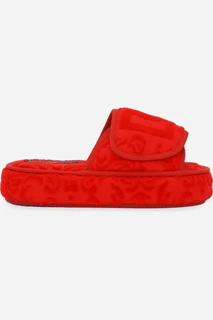 Dolce & Gabbana Terry Cotton Plateau Slippes - Platform Slip-ons S