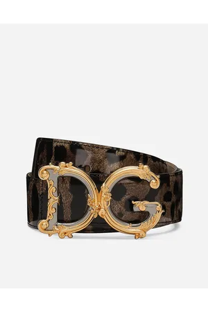 VLOGO SIGNATURE CALFSKIN BELT WITH PONY ANIMALIER EFFECT 30 MM