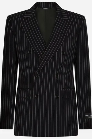 Dolce & Gabbana Double-breasted Pinstripe Wool Sicilia-fit Jacket - Man Suits And Blazers Multi-colored 54
