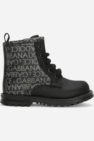 Dolce & Gabbana Printed Calfskin Ankle Boots - Man Shoes For First Steps (19-26) Leather 19