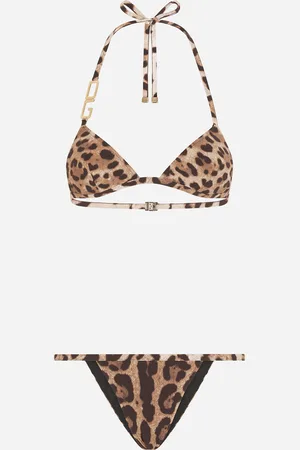 Dolce & Gabbana Leopard-print Triangle Bikini - Woman Swimwear 1