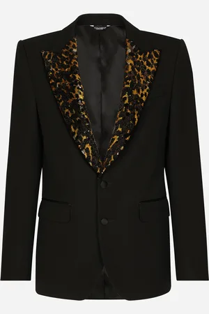 Dolce & Gabbana Stretch Wool Fabric Sicilia-fit Tuxedo Jacket - Man Suits And Blazers Wool 52