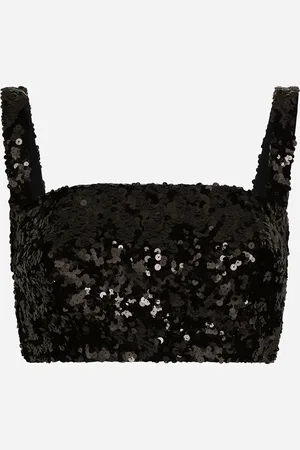 Dolce & Gabbana Sequined Crop Top With Straps - Woman Shirts And Tops 38