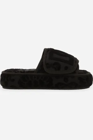 Dolce & Gabbana Terry Cotton Plateau Slippes - Platform Slip-ons S