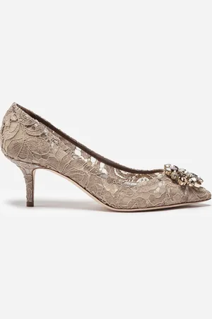 Dolce & Gabbana Lace Rainbow Pumps With Brooch Detailing - Woman Pumps And Slingback Lace 42