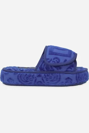 Dolce & Gabbana Terry Cotton Plateau Slippes - Platform Slip-ons S
