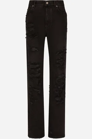 Dolce & Gabbana Flared Jeans With Ripped Details - Woman Denim And Jeans Multi-colored 38