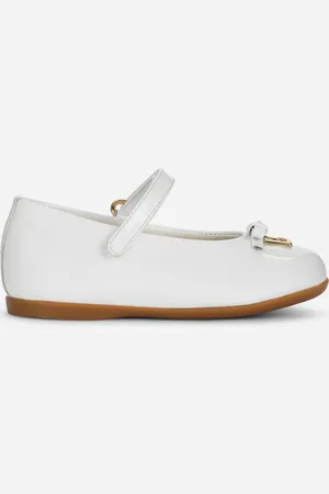Dolce & Gabbana Patent Leather Ballet Flats With Metal Dg Logo - Woman Shoes For First Steps (19-26) Leather 19