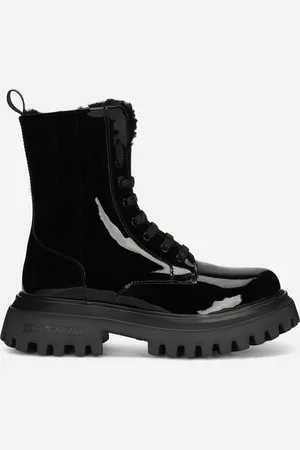 Dolce & Gabbana Patent Leather Ankle Boots - Woman Shoes (24-38) Leather 27
