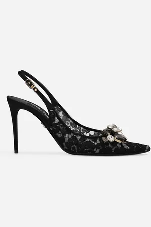 Dolce & Gabbana Rainbow Lace Slingbacks In Lurex Lace - Woman Pumps And Slingback Lace 35