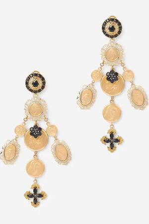 Dolce & Gabbana Sicily Earrings In Yellow 18kt With Medals - Woman Earrings Onesize
