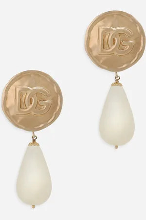 Dolce & Gabbana Earrings With Dg Logo And Teardrop Pendants - Woman Bijoux Metal Onesize