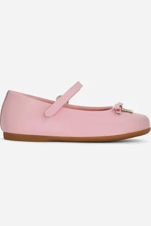 Dolce & Gabbana Patent Leather Ballet Flats With Metal Dg Logo - Woman Shoes For First Steps (19-26) Leather 19