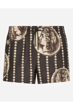 Dolce & Gabbana Men's Coin Print Silk Shorts