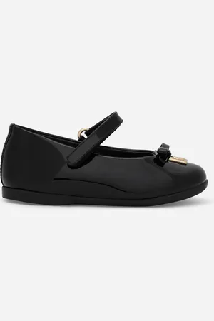 Dolce & Gabbana Patent Leather Ballet Flats With Metal Dg Logo - Woman Shoes For First Steps (19-26) Leather 19