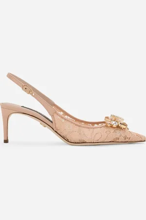 Dolce & Gabbana Rainbow Lace Slingbacks In Lurex Lace - Woman Pumps And Slingback Lace 37