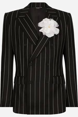 Dolce & Gabbana Double-breasted Pinstripe Sicilia-fit Jacket - Man Suits And Blazers 46