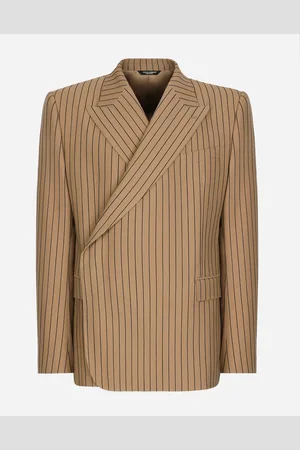 Dolce & Gabbana Double-breasted Pinstripe Sicilia-fit Jacket - Man Suits And Blazers Multi-colored 44