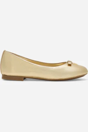 Dolce & Gabbana Foiled Nappa Leather Ballet Flats - Woman Shoes (24-38) Leather 27