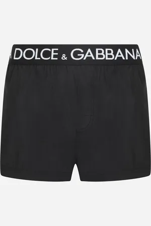 Dolce & Gabbana Swim Briefs With High-cut Leg And Branded Double Waistband  in Black for Men