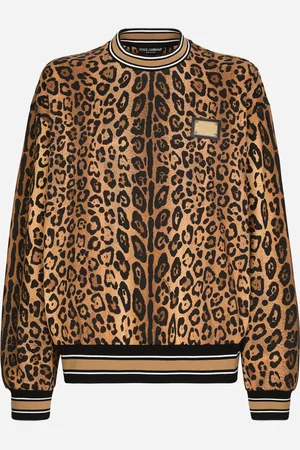 Dolce & Gabbana Round-neck Sweatshirt With Leopard- Crespo And Tag - Man Sweatshirts 44