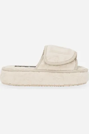 Dolce & Gabbana Terry Cotton Plateau Slippes - Platform Slip-ons S