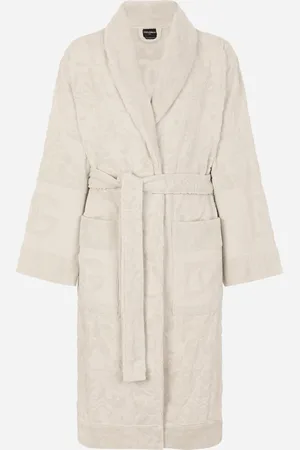 Dolce & Gabbana Bathrobe In Terry Cotton Jacquard - Monochrome Bathrobes Xs