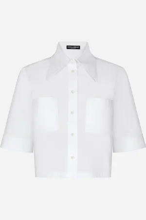 Dolce & Gabbana Cropped Cotton Shirt - Woman Shirts And Tops Cotton 38