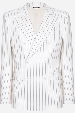 Dolce & Gabbana Double-breasted Pinstripe Sicilia-fit Jacket - Man Suits And Blazers 50