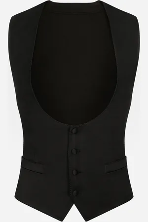 Dolce & Gabbana Single-breasted Silk Vest - Man Suits And Blazers Fabric 50