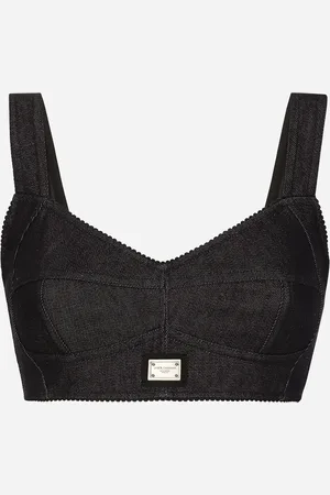 Dolce & Gabbana Cotton Denim Corset Bralette Top - Woman Denim And Jeans Multi-colored 36
