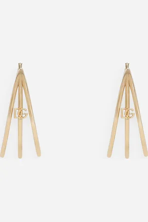 Dolce & Gabbana Creole Multi-hoop Earrings With Dg Logo - Woman Bijoux Metal Onesize